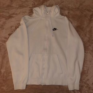 White Nike Zip-up hoodie